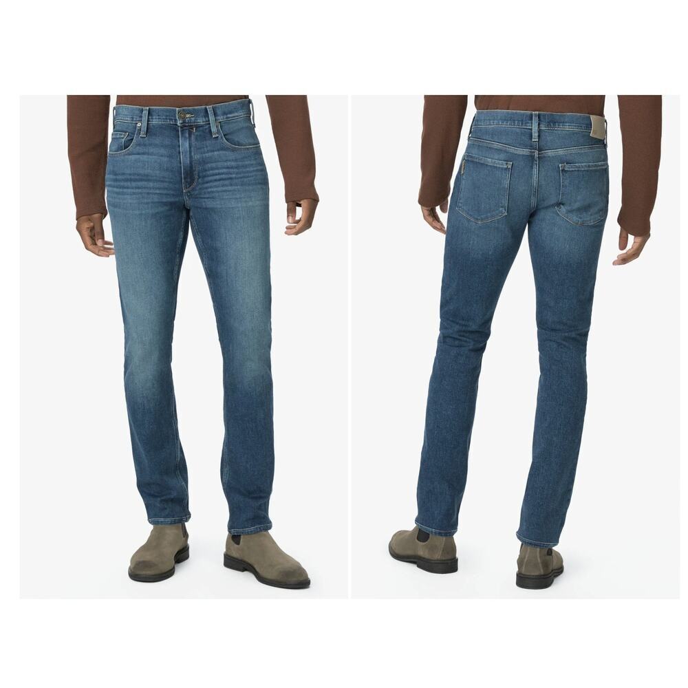 Paige Lennox Slim Fit Jeans in Brickler medium wash size 36